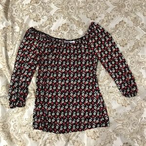 No Boundaries Junior’s 1/4 Sleeve Stretch Blouse